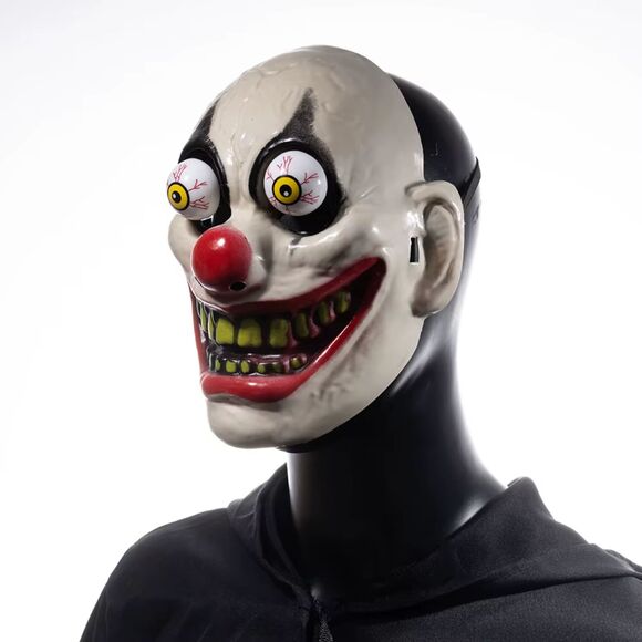 Googly Eye Clown Half Mask ONE SIZE FITS MOST - Picture 2 of 9